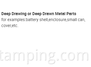 deep drawing deep drawn stamping